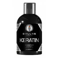 Шампунь для волосся з кератином та екстрактом молочного протеїну 1000 мл Keratin Dallas 723345 o