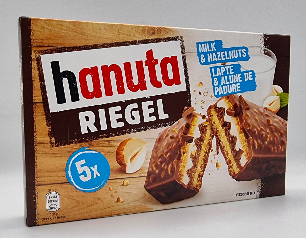Вафельний батончик Ferrero Hanuta Riegel 5 шт 173 г, фото 1