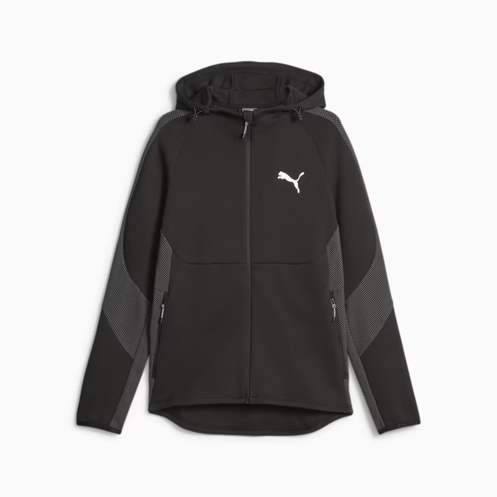 Толстовка чоловіча Puma Evostripe Full-Zip Men's Hoodie 675930 01 (чорна, по фігурі, спортивна, бренд пума)