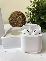 Бездротові навушники Apple AirPods 2 з бездротовою зарядкою 1:1 Оригінальне підключення чохол у подарунок