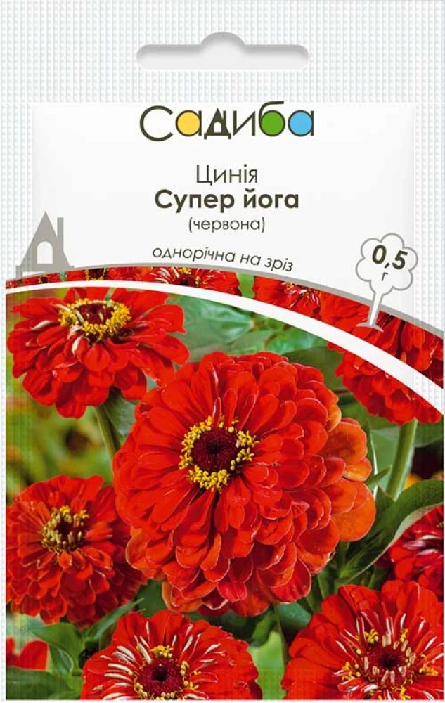 Цинія Супер йога, червона насіння  (Hem Zaden) 0.5 г