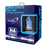 Галогенні лампи BioLight Fukurou H4 Super White Plus 180% 12V 60/55W, фото 3