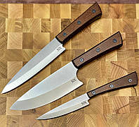 Кухонний набір ножів із 3 штук, ножі фултанги ручної роботи, зі сталі 1.4116, відмінний подарунок дружині