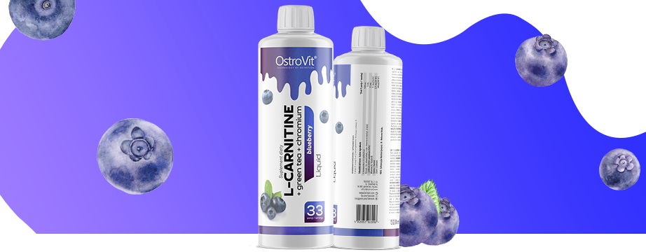 Жироспалювач OstroVit L-Carnitine + Green tea + Chromium Liquid 500 ml (Blueberry), фото 3