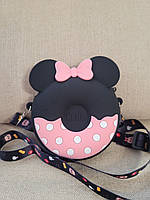 Детская сумка Минни Маус черная с розовым бантом