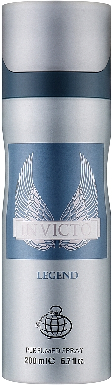 Дезодорант Fragrance World Invicto Legend для чоловіків — deo spray 200 ml