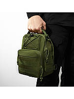 Нагрудна сумка кобура | Мужская сумка-слинг тактическая | Мужская тактическая сумка барсетка | Рюкзак HE-484