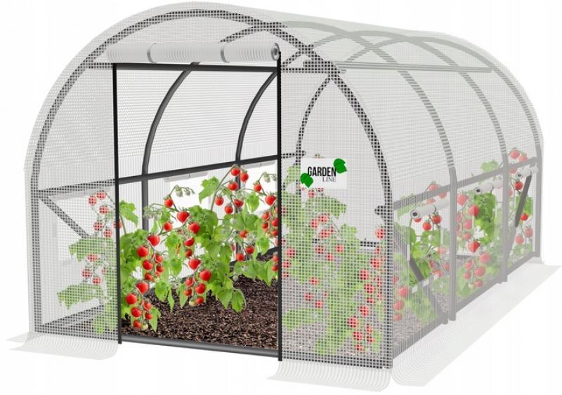 Теплиця, парник армована плівкова 10м2 з вікнами 4х2,5х2м біла GardenLine TUN5590