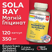 Гліцинат магнію з високою засвоюваністю, Solaray, 350 мг, 120 вегетаріанських капсул