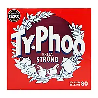 Крепкий черний английский чай в пакетиках Ty-Phoo Extra Strong, Великобритания, 80 пакетов