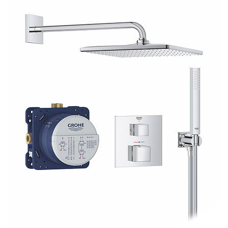 Душова система прихованого монтажу Grohe QuickFix Precision Cube з Vitalio Rain Mono 310 Cube 34879000, фото 1