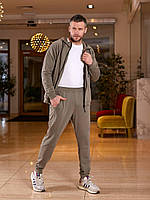 Мужской спортивный костюм весенний кофта штаны размер: 48, 50, 52, 54-56, 58-60 светлый-хаки, 48