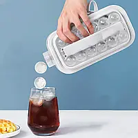 Силиконовая форма для льда на 17 шариков ICE CUBE TRAY / Бутылка переносная для круглого льда