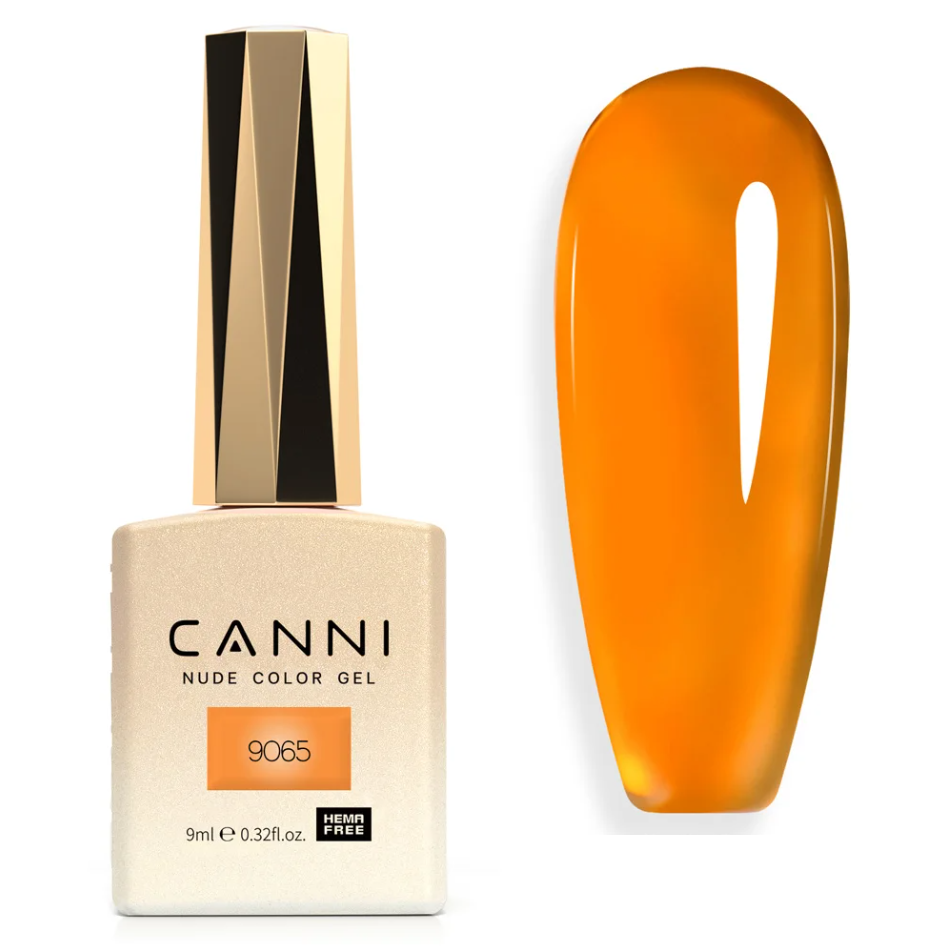 Гель-лак Canni Hema Free No9065, 9 мл (вітражний бурштиновий)