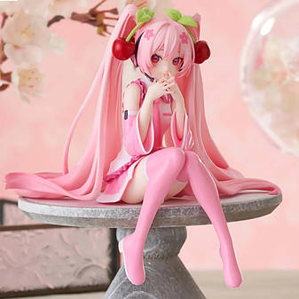Фігурка аніме Сакура Міку вокалоїд 12 см Sakura Miku, фото 1