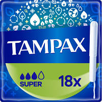 Тампоны Tampax Super с аппликатором 18 шт. (8006540716625) мрія(М.Я)