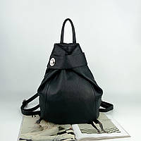 Жіночий шкіряний міський італійський рюкзак Vera Pelle чорний