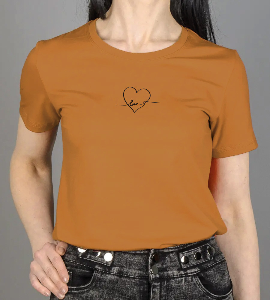 Футболка жіноча Love 2282ж (Уп.4шт M-XXL), Гірчиця, фото 1
