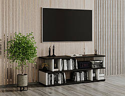 ТВ тумба Id27-179 Ш 1400 / В 526 / Г 398 Чорний-Білий