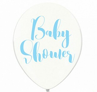 Латексна повітряна кулька 12" (30 см) "Baby Shower" прозора Strong Balloons 50 шт