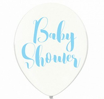 Латексна повітряна кулька 12" (30 см)  "Baby Shower" прозора Strong Balloons 50 шт