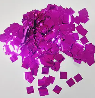 Конфеті квадратики малинового кольору, 100 гр./уп.