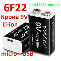 PALO 6F22 Li-ion Крона 9V