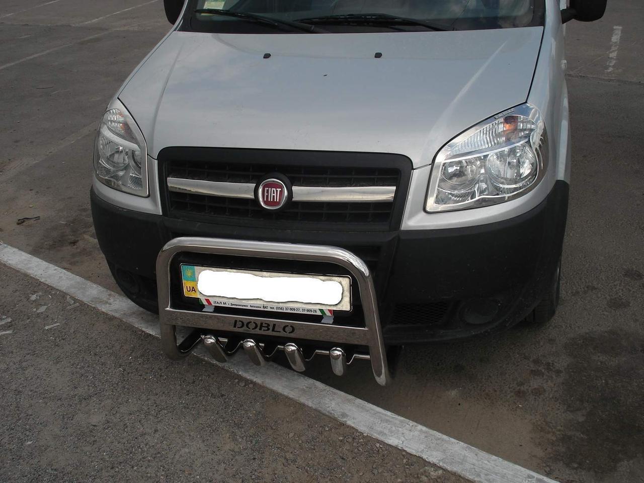 Хром накладка на решітку радіатора Fiat Doblo 2006-2010, фото 1