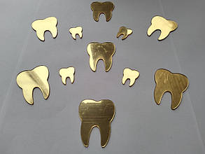 Декор на стіну стоматологічного кабінету, дзеркальні зуби 40 шт.