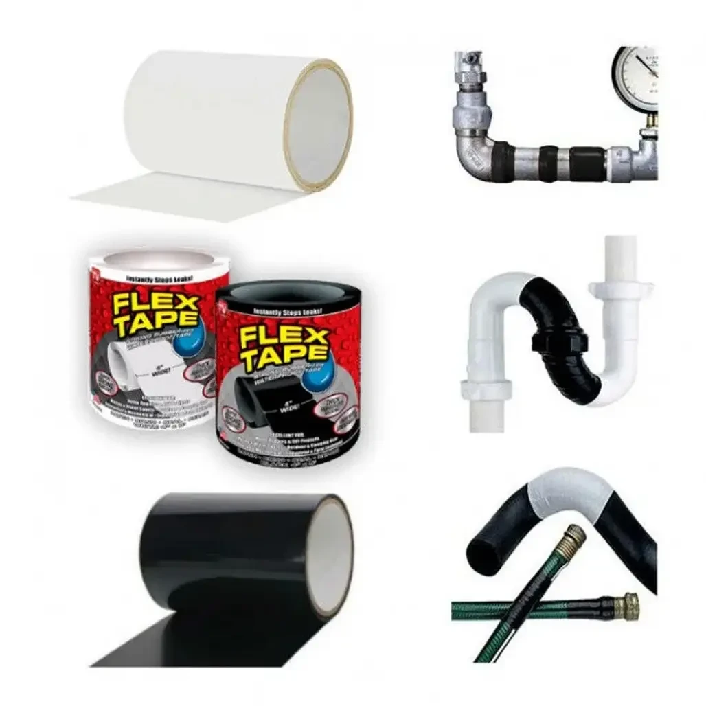 Надміцна водонепроникна клейка скотч-стрічка для ремонту Flex Tape 20 х 150 см Mx, фото 1