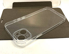 Чохол на iPhone 14 Plus накладка бампер Baseus Simple силіконовий прозорий