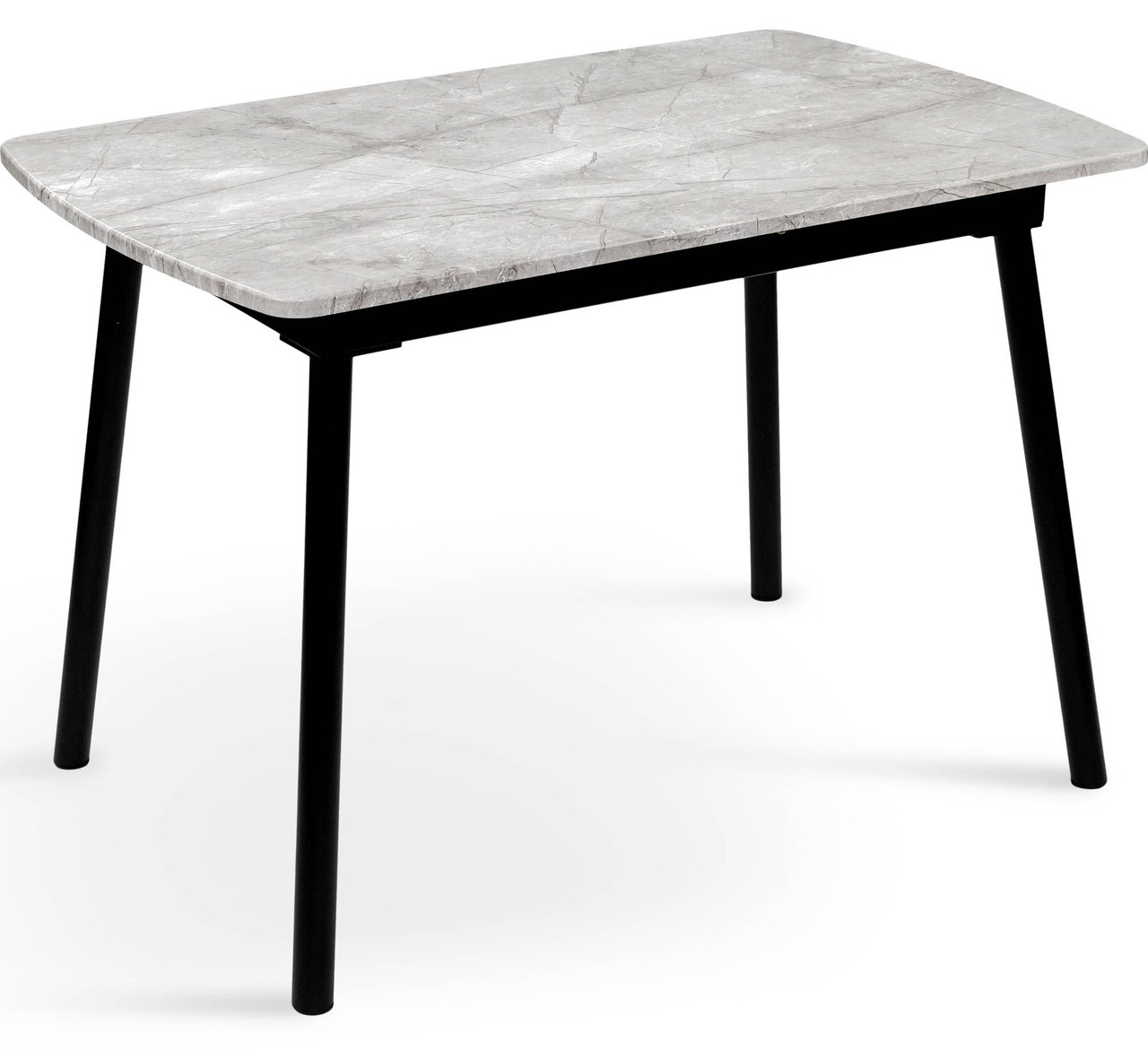 Стіл обідній розкладний на металевих ніжках Солу базальт, метал чорний ТМ Мікс Мебель