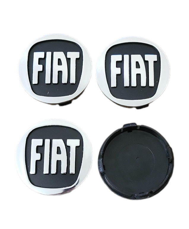 Ковпачки, заглушки на диски Fiat 60 мм / 56 мм чорний колір