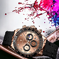 Часы наручные мужские механические часы мужские водонепроницаемые Классические Мужские часы золотые