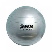 Мяч для фитнеса SNS 55 см серебряный с насосом