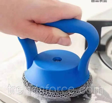 Щітка-металічний скребок із ручкою для миття посуду Cleaning Brush 207494, фото 1