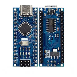 Arduino Nano 3.0 ATmega328, Type-C (паяний)