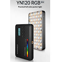 Лампа для відеозйомки YONGNUO YN120 RGB 3100 мАг світлодіодна 2500K-9000K накамерне світло Світло YN120 RGB Чорний