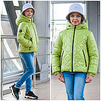 Короткая демисезонная куртка подростковая для девочки на весну осень/ Весенняя деми курточка для подростка