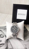 Жіночий наручний годинник Guess silver&black