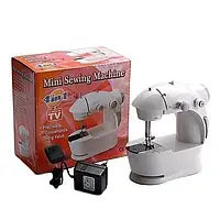 Швейная машинка UTM Sewing machine 201 220V с педалью, Швейная машинка мини 4в1 Белая