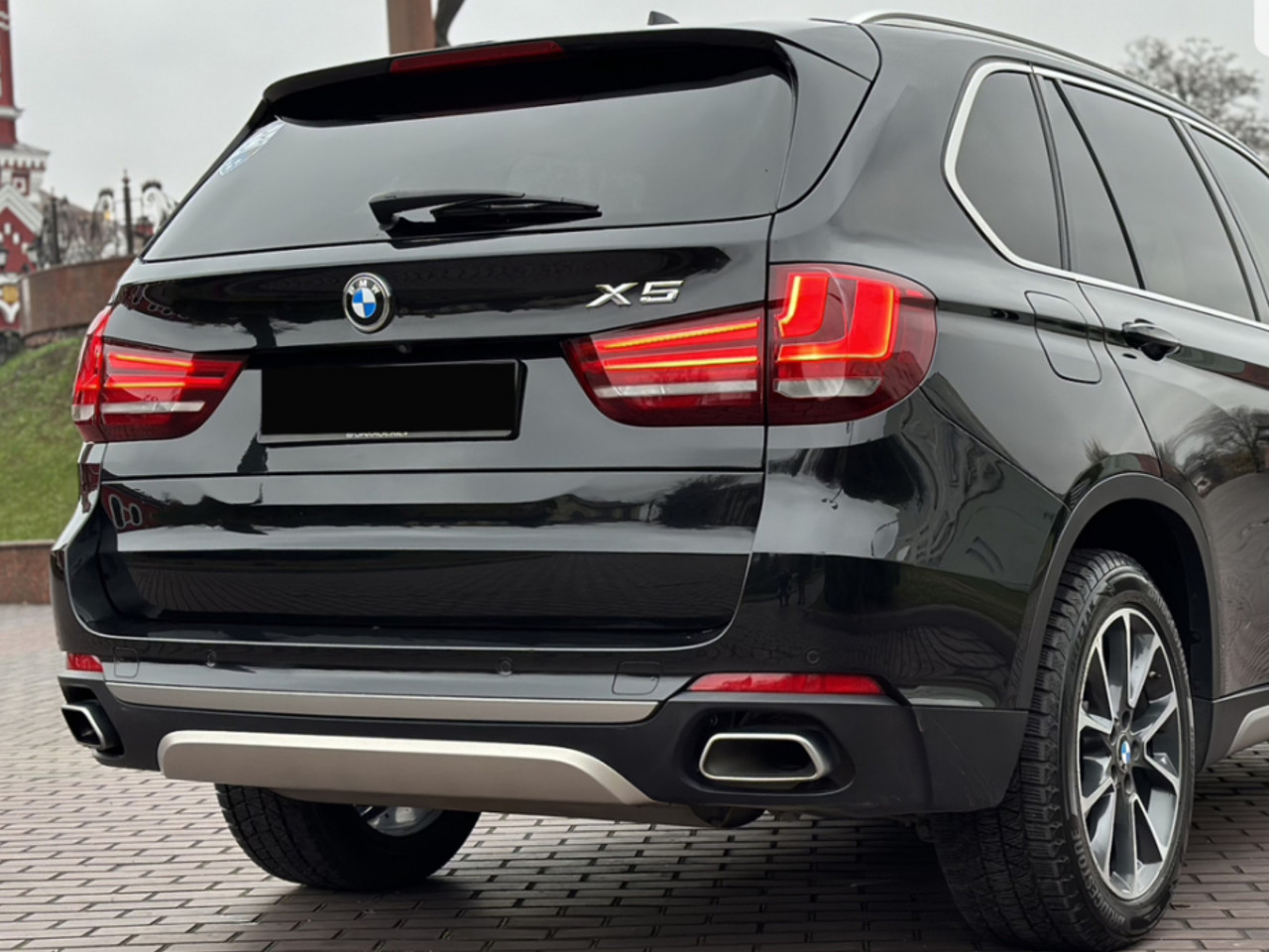 Насадки на вихлопні труби BMW X5 F15 2014-2018 хром, фото 1