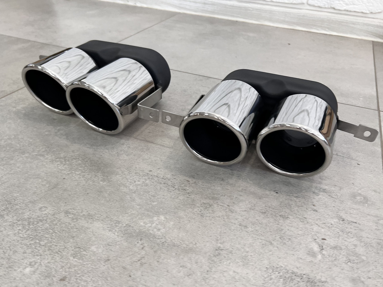 Насадки на вихлопні труби подвійні BMW 3 series G20 G21 2017- 2 шт. хром, фото 1