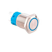 Кнопка 19мм поворотна, 9-24В, синій LED, 5pin, 19K-P11D