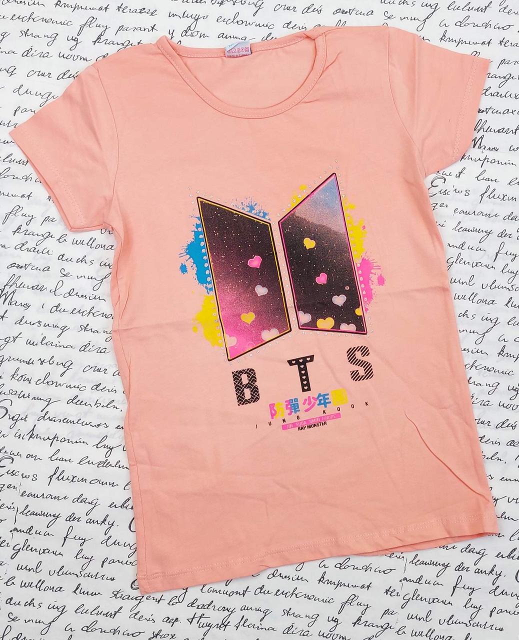 Футболка детская, р. 9-12 років, рожева