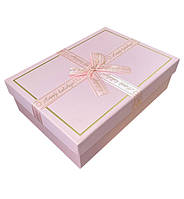Подарочная коробка "Happy moments", 33*24*11 см., цвет - розовый