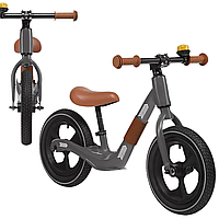 Двоколісний біговел для малюків без педалей від 3 років Skiddou Poul Grey, Дитячі велобіги для хлопчика