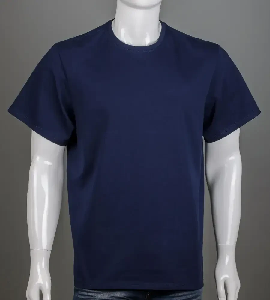 Футболка супер-батал Однотонна 2300сб (Уп.2шт 5XL,6XL), Темно-синій, фото 1