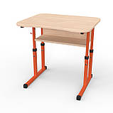 Парта Школяр 3-6 зр. гр. p з вирізом під учня 700х585 пряма\з нахилом, фото 6