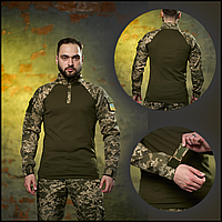 Кофта Ghost пиксель/хаки, тактические боевые рубашки УБАКС UBACS, форма мультикам, рубашка всу